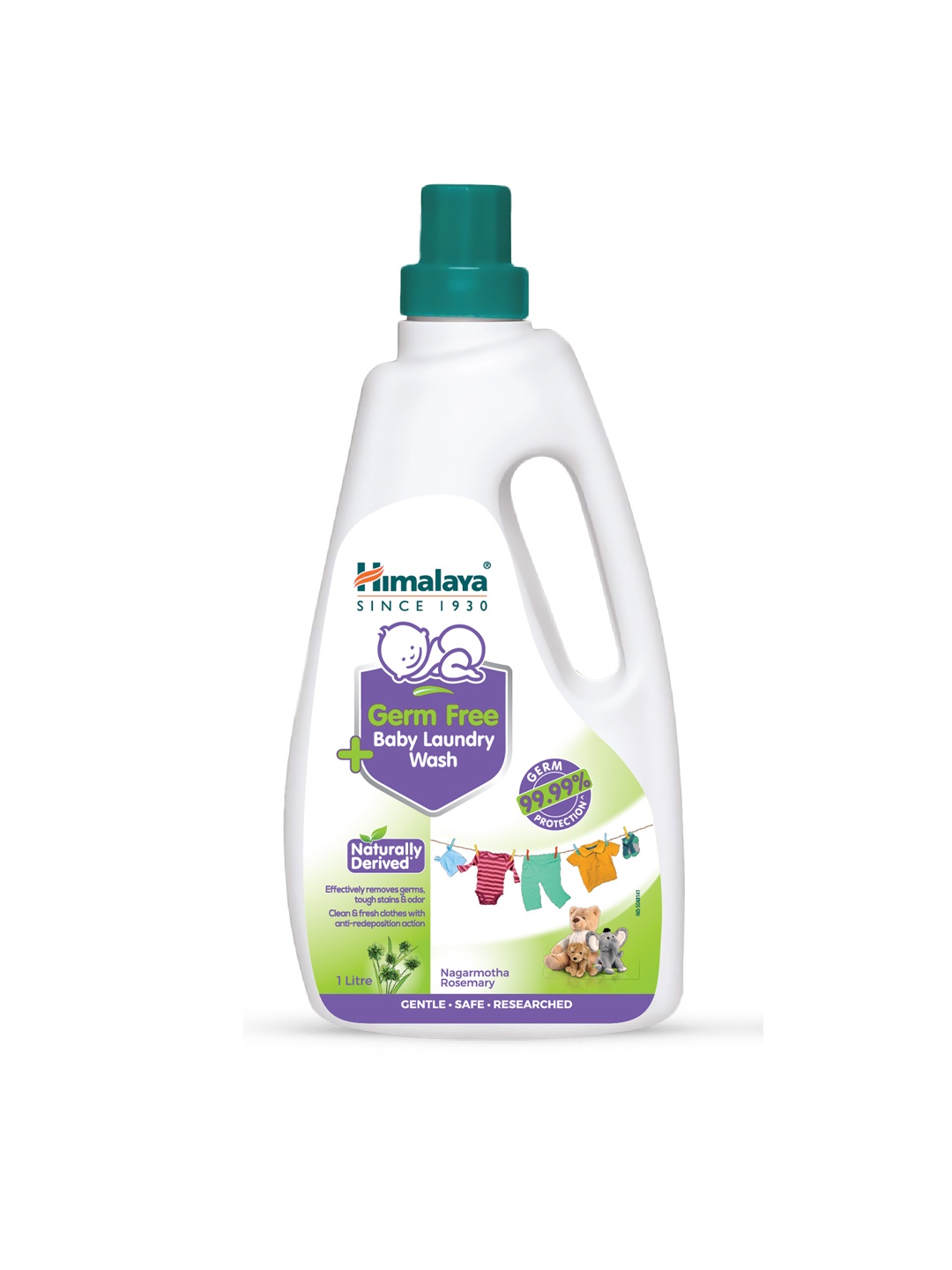 

Himalaya Germ Free Baby Laundry Wash with Nagarmotha & Rosemary - 1L, White