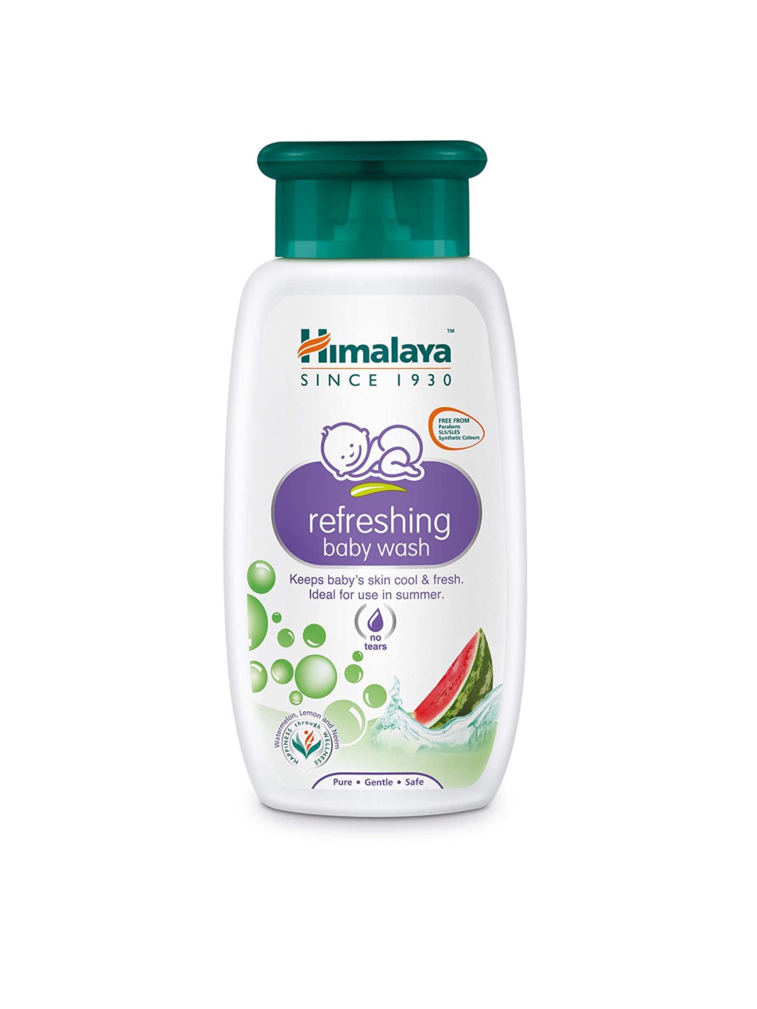 

Himalaya Herbal Refreshing Baby Wash with Neem & Watermelon - 200 ml, White