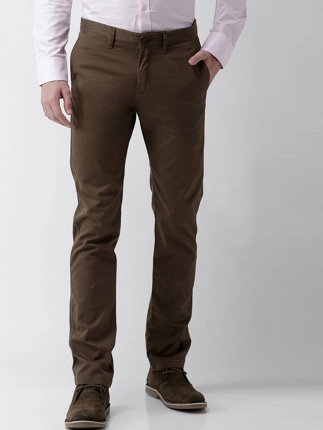 

Celio Men Olive Green Slim Fit Trousers