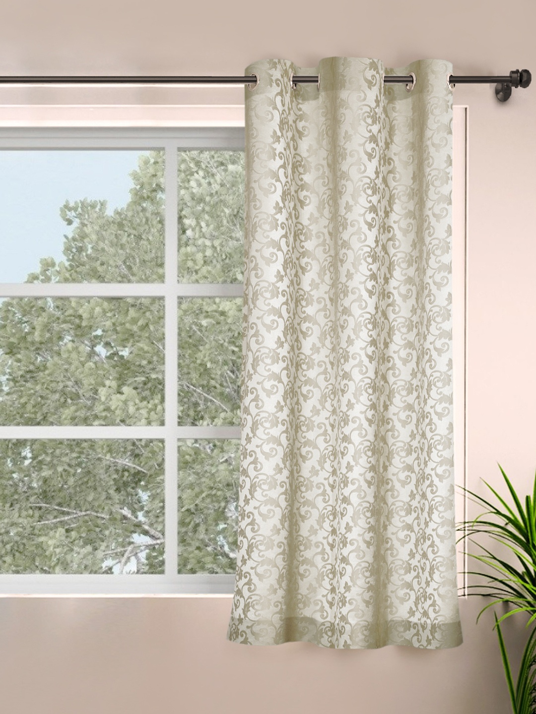 

ROSARA HOME Unisex Beige Curtains and Sheers