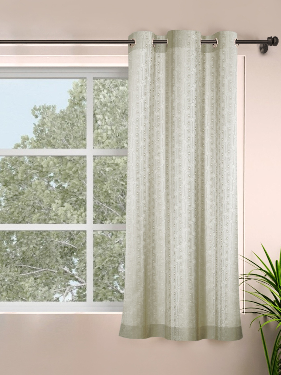 

ROSARA HOME Unisex Beige Curtains and Sheers