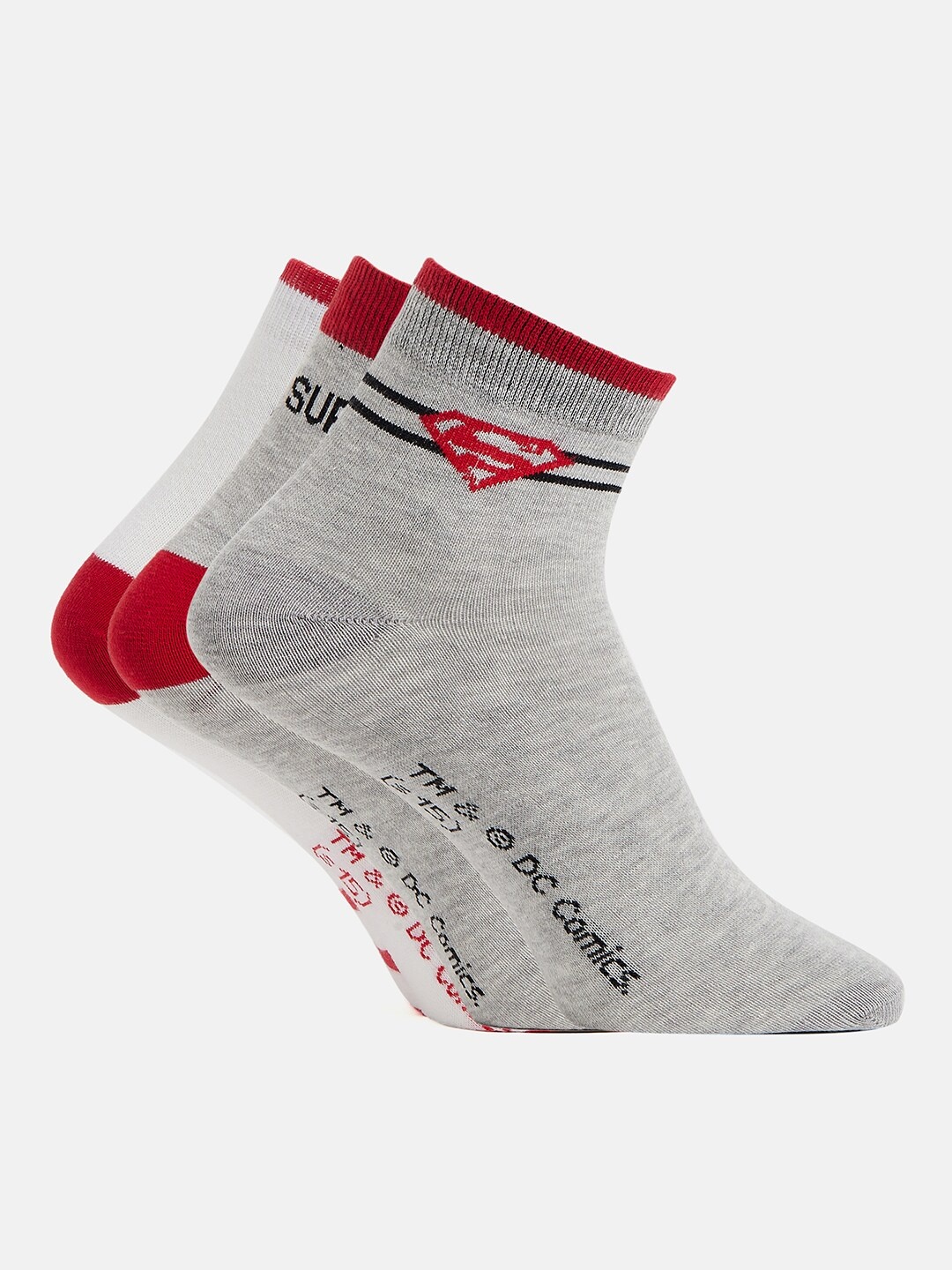 

Camey Men Pack Of 3 Assorted Printed Cotton Ankle-Length Socks, Multi