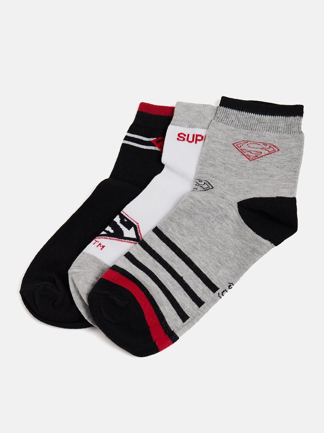 

Camey Men Pack Of 3 Assorted Ankle-Length Socks, Multi