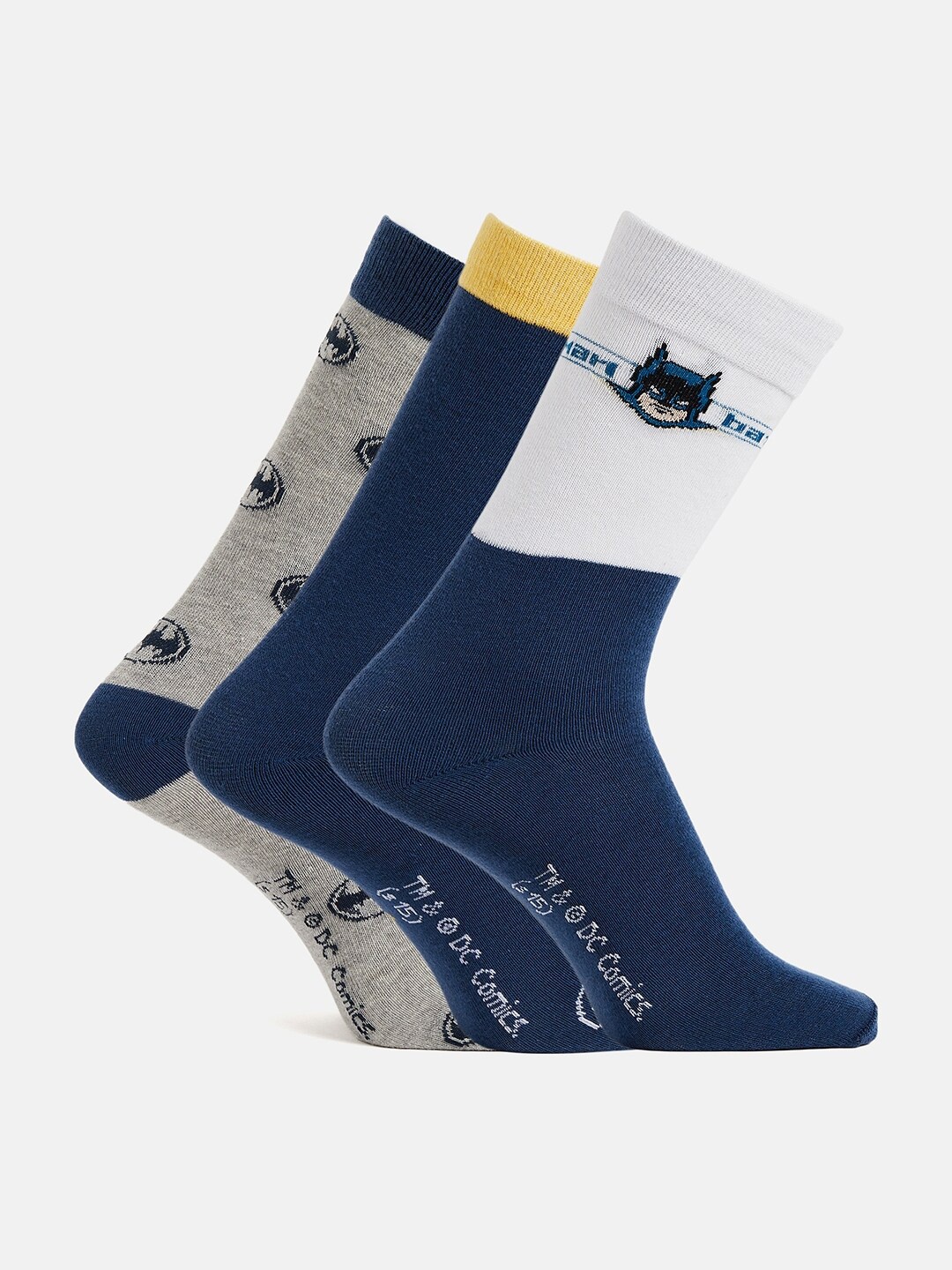 

Camey Men Pack Of 3 Assorted Calf-Length Socks, Multi