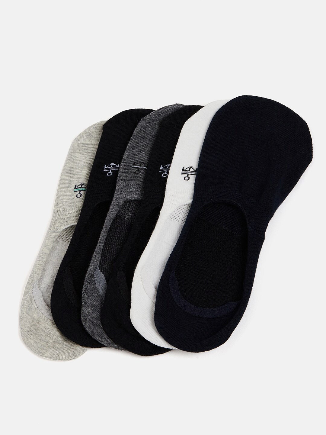 

Camey Men Pack Of 6 Assorted Plain Cotton Loafer Socks, Multi