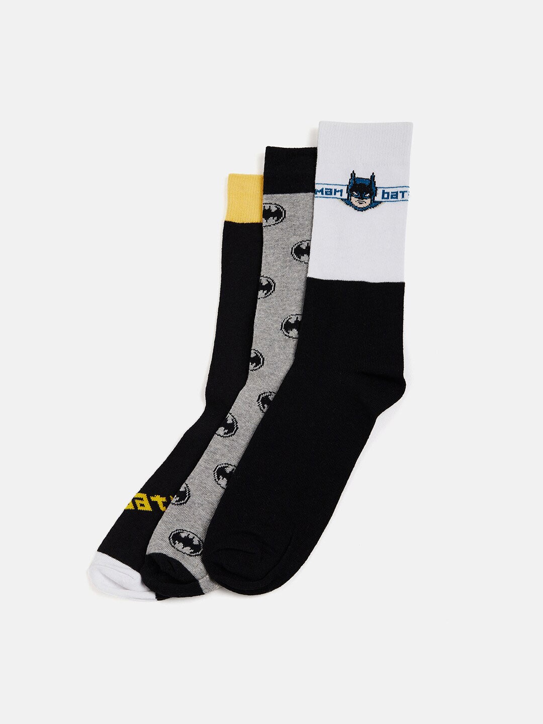 

Camey Men Pack Of 3 Assorted Full-Length Cotton Socks, Multi