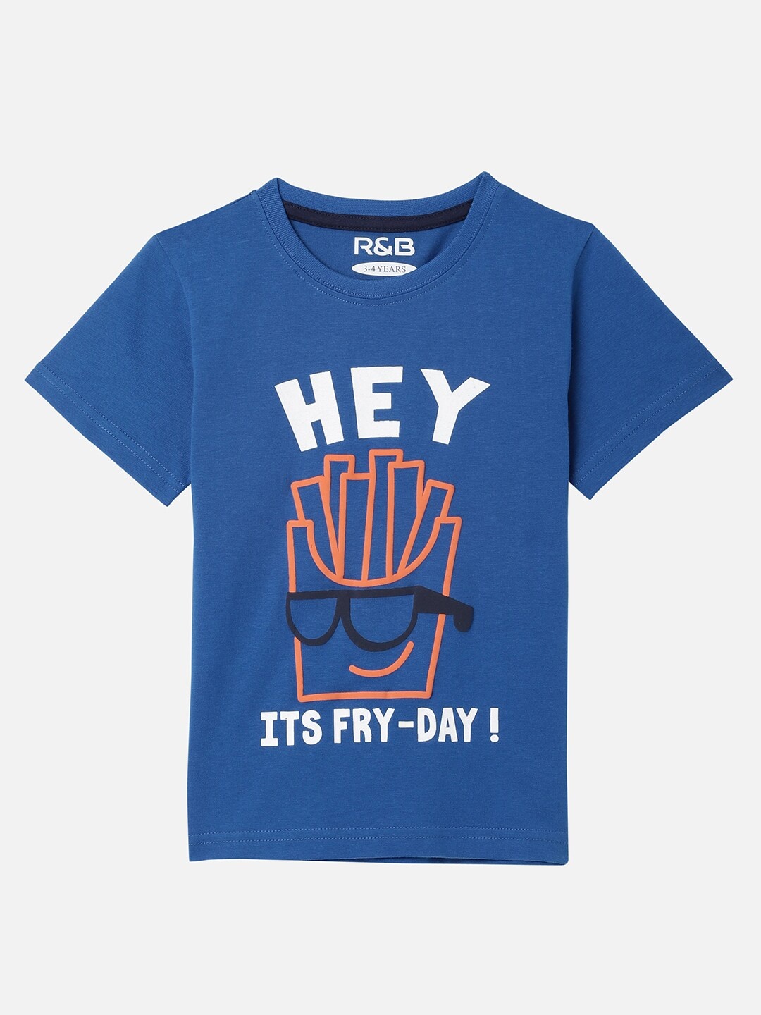 

R&B Boys Blue Raw Edge T-shirt