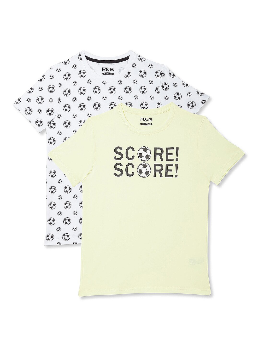 

R&B Boys Multicoloured Typography 2 Printed Applique T-shirt, Multi