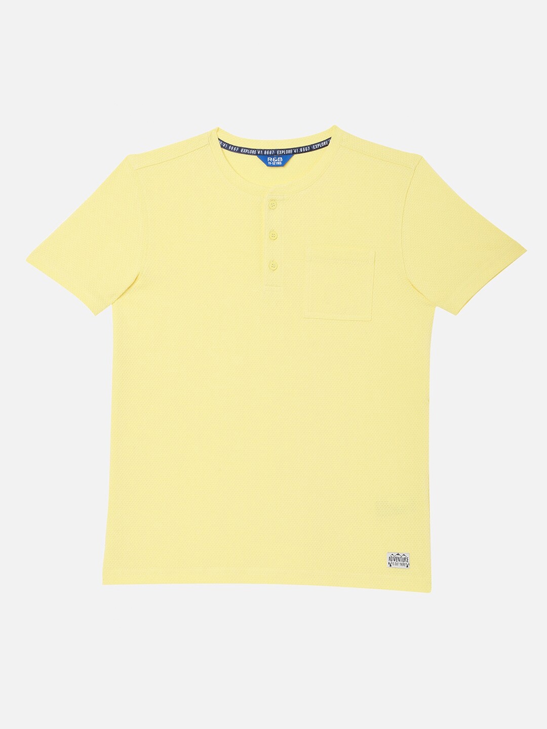 

R&B Boys Yellow Raw Edge T-shirt