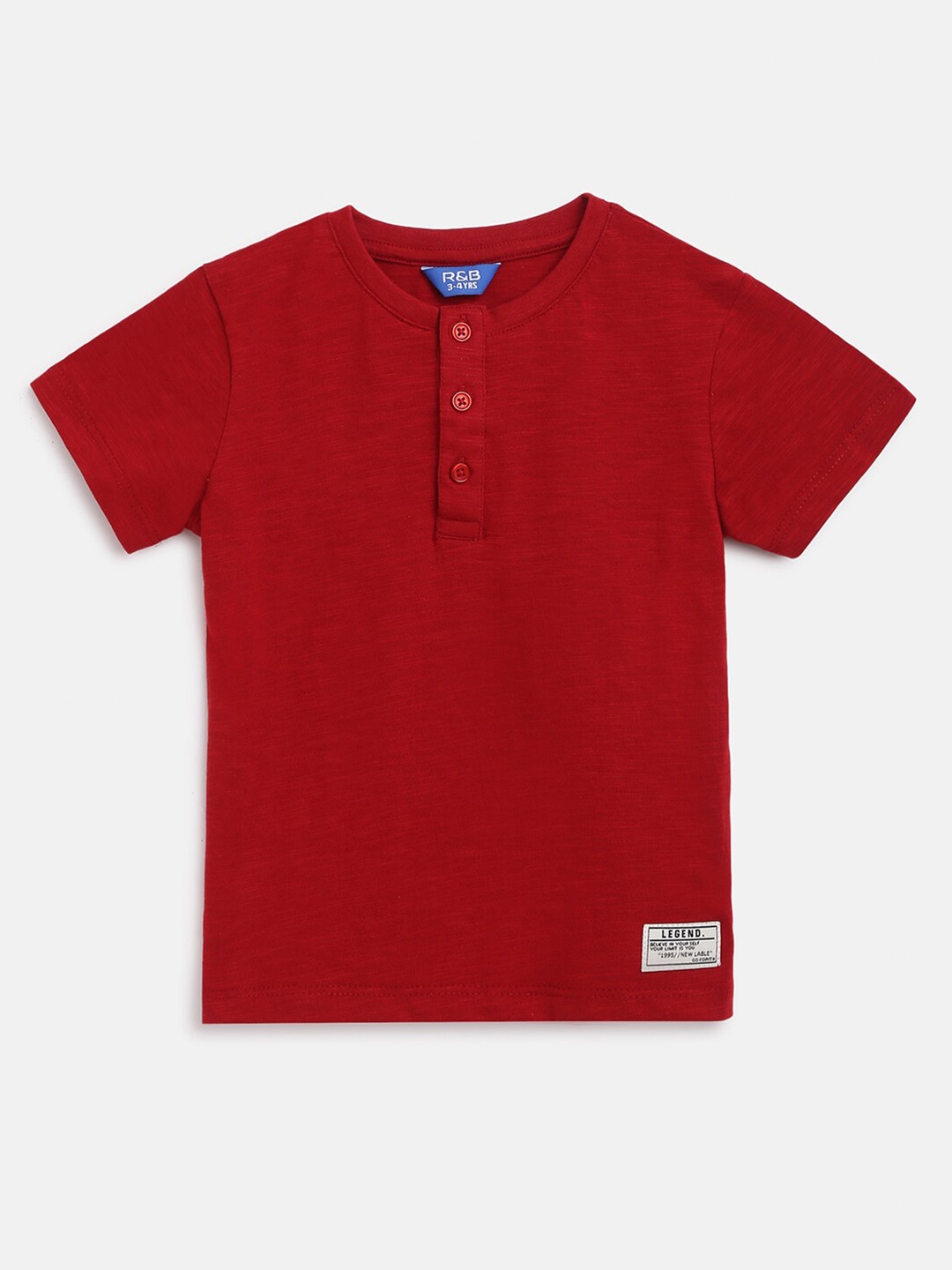 

R&B Boys Red Raw Edge T-shirt