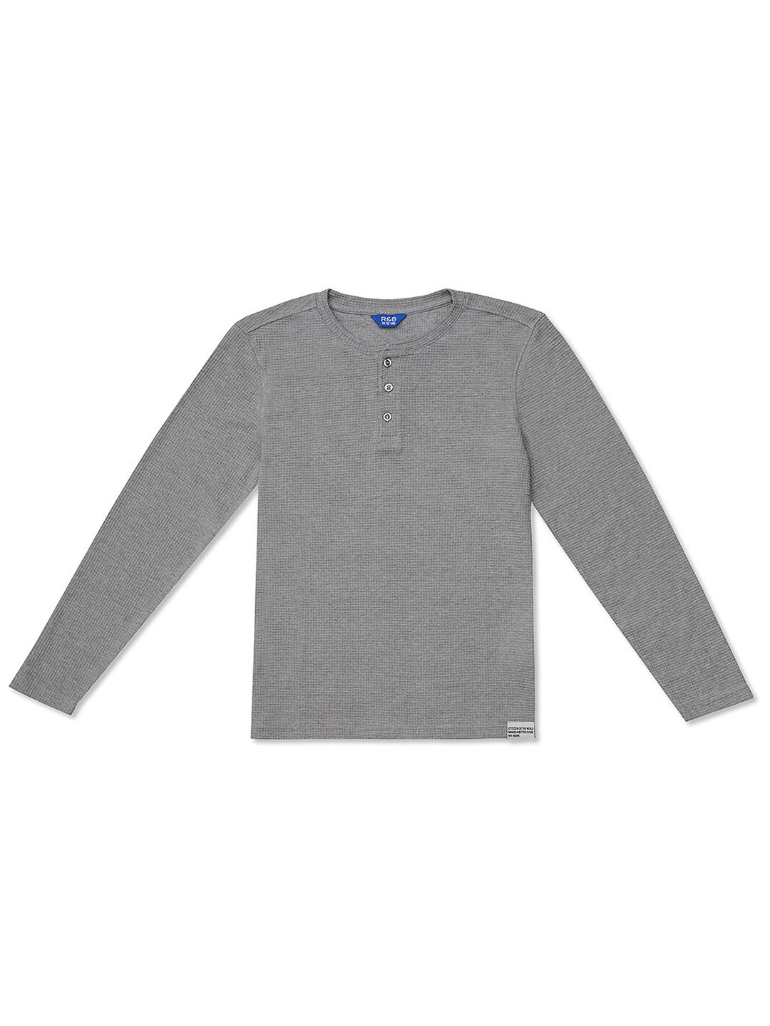 

R&B Boys Grey Henley Neck T-shirt