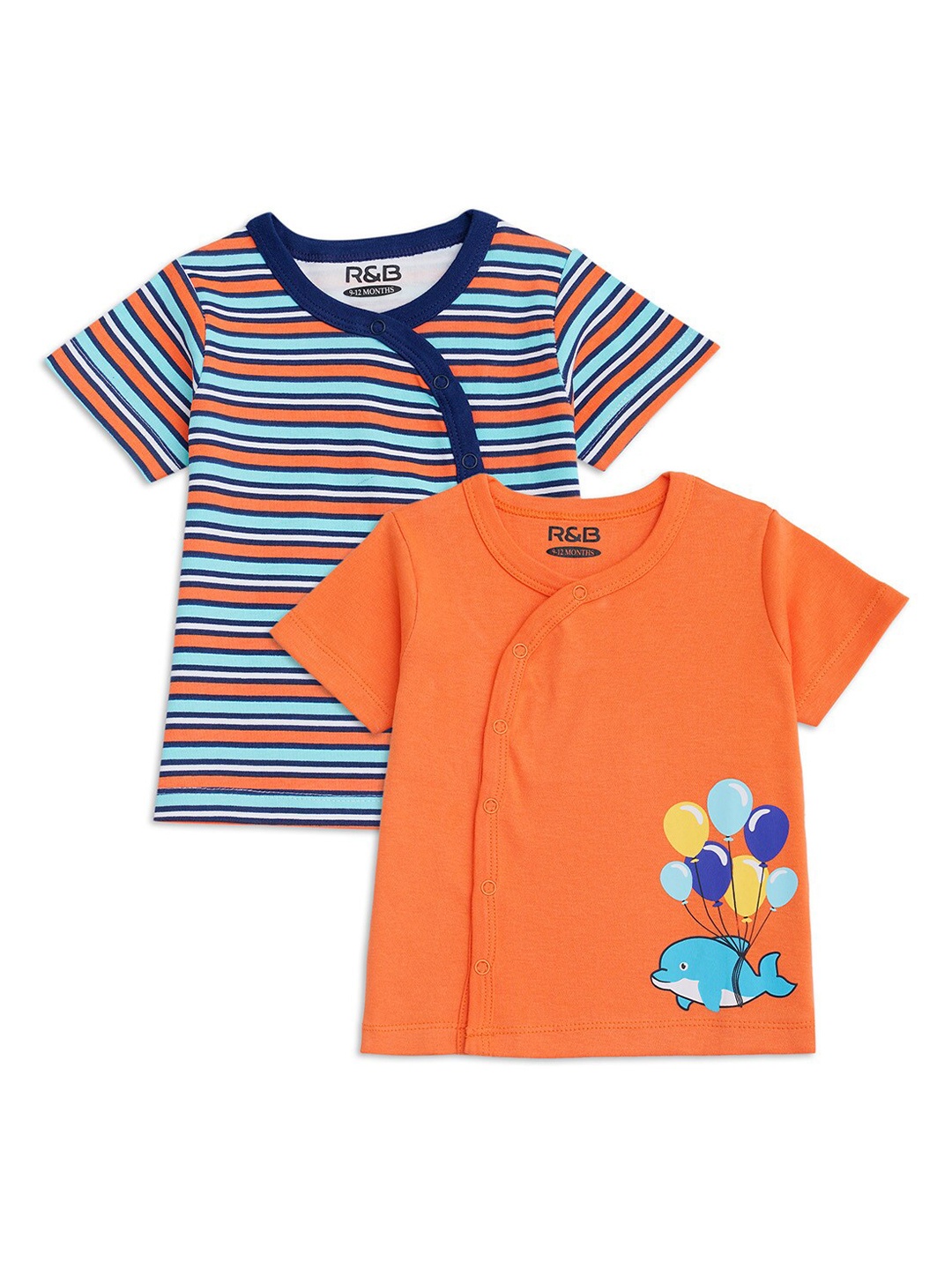 

R&B Boys Multicoloured 2 Striped T-shirt, Multi