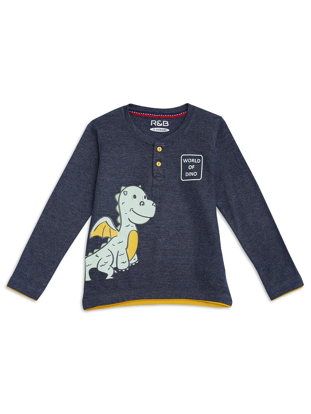

R&B Boys Blue Henley Neck T-shirt