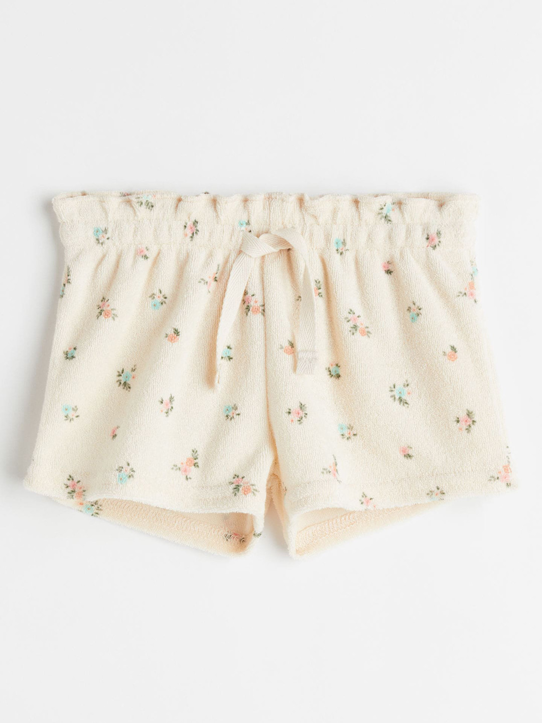 

H&M Infant Girls White Printed Terry Shorts