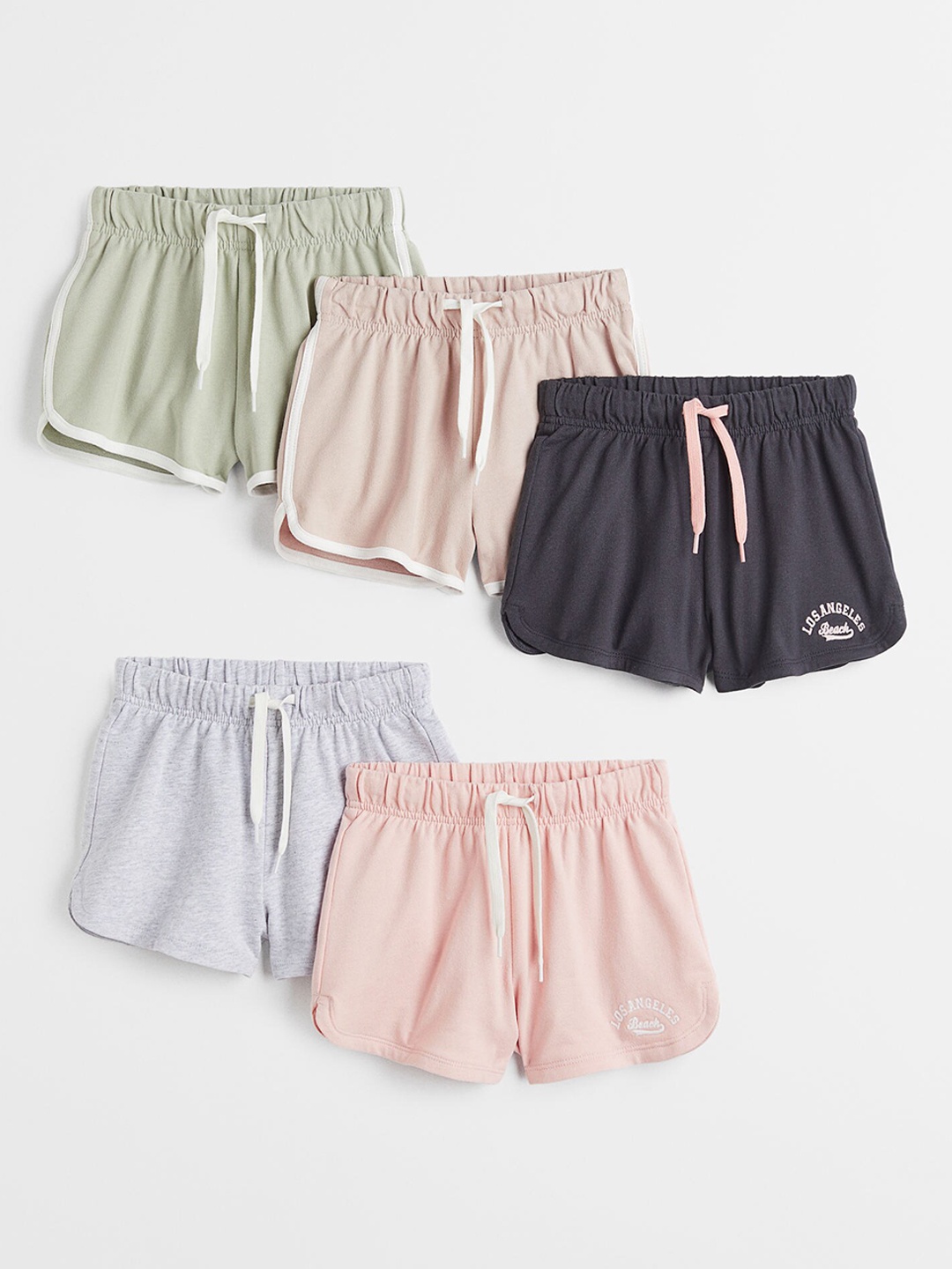 

H&M Girls 5-Pack Sweatshorts, Multi