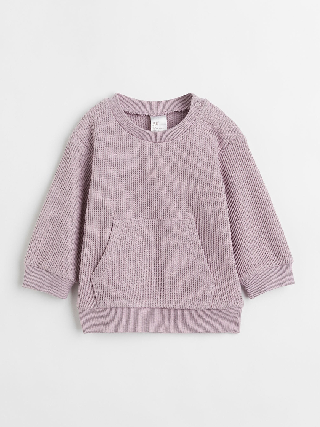 

H&M Boys Purple Pure Cotton Waffled Top