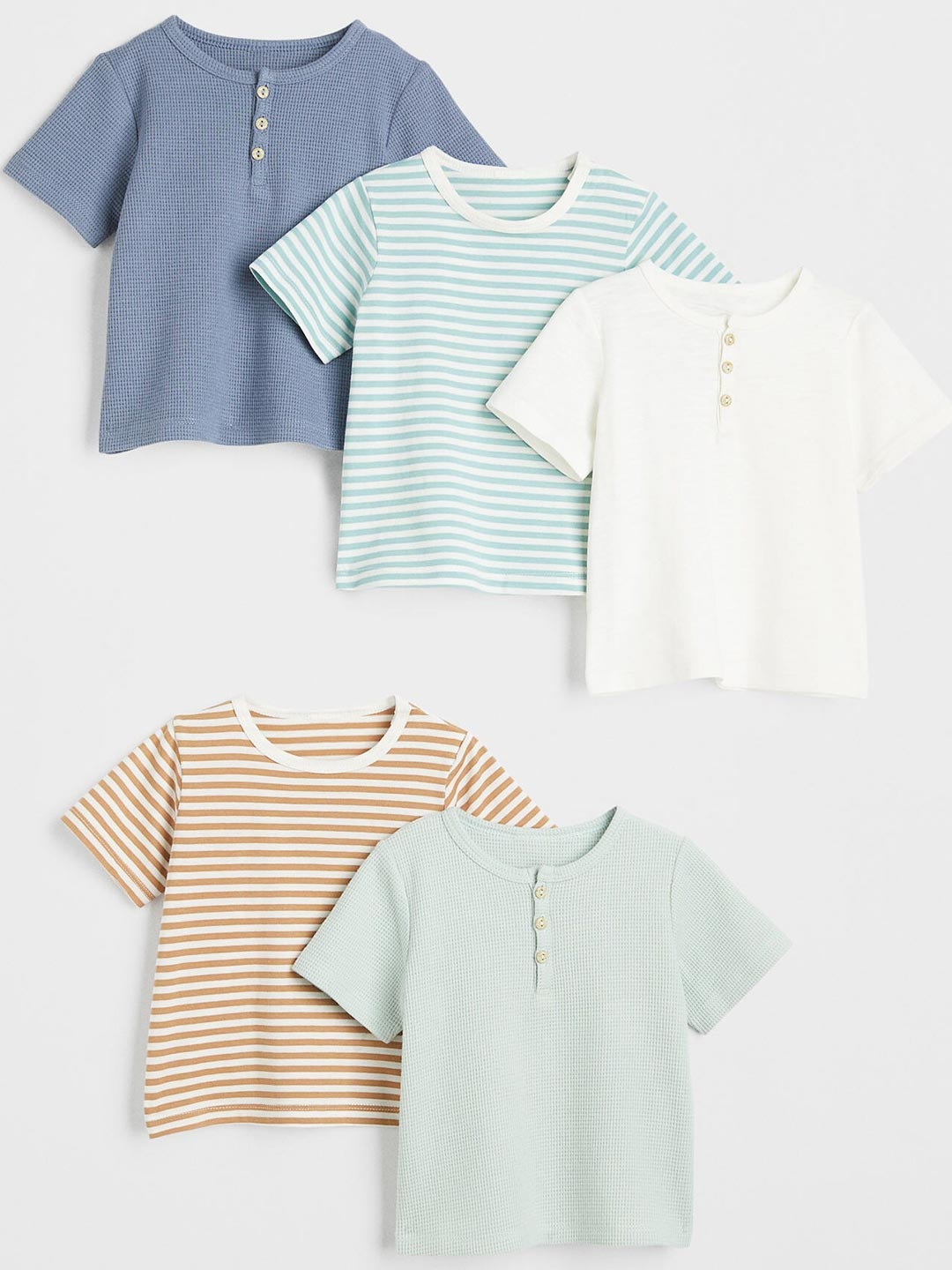 

H&M Boys 5-pack cotton T-shirts, Blue
