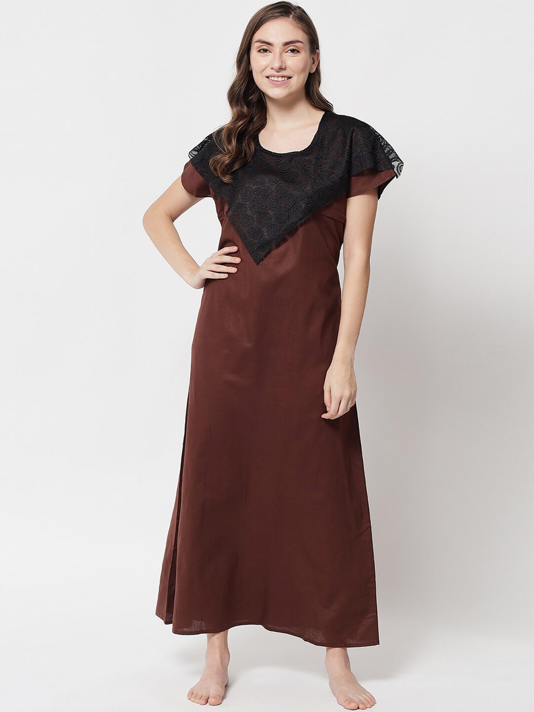 

Klamotten Brown Maxi Nightdress