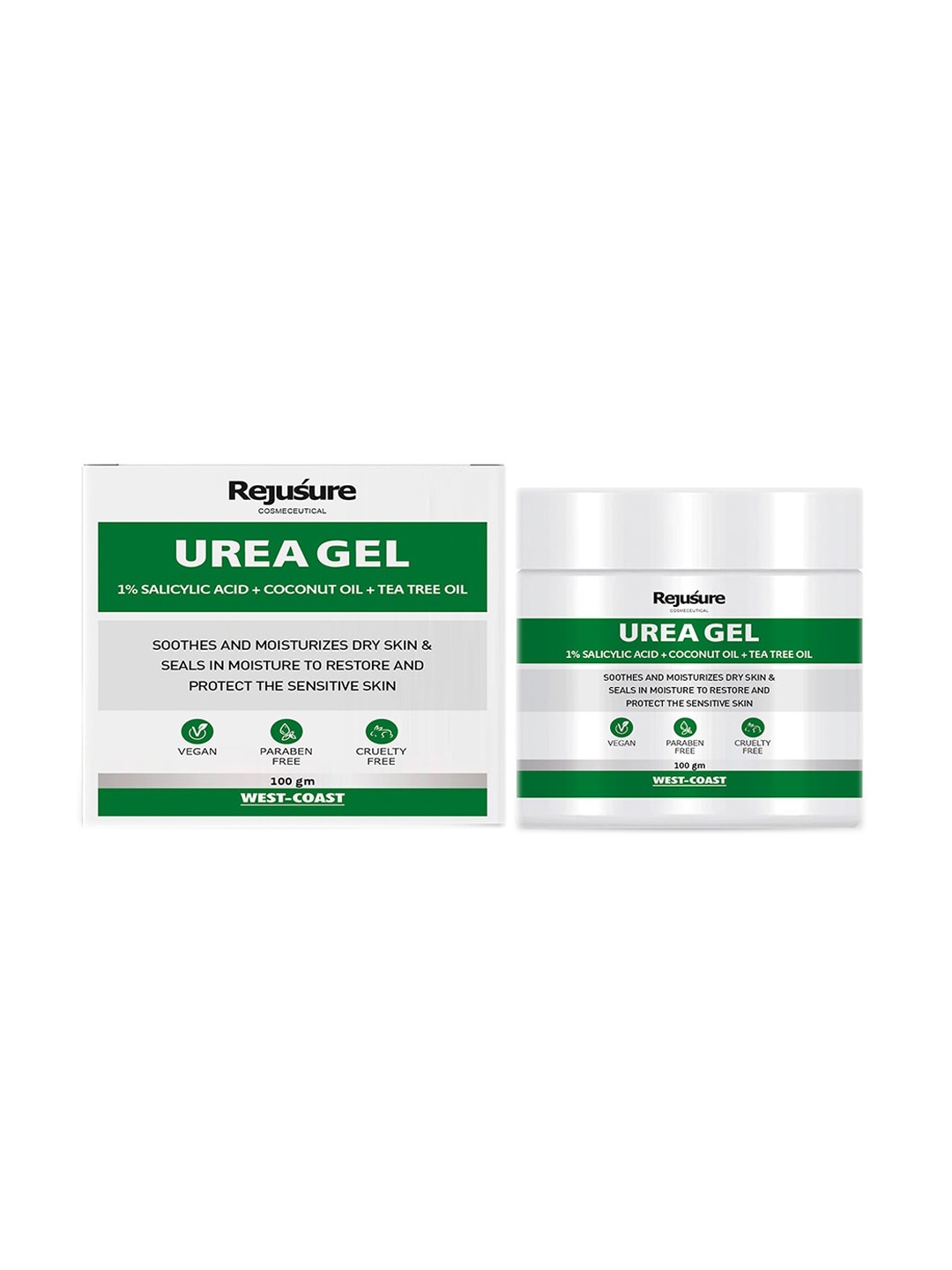 

REJUSURE Urea Gel with 1% Salicylic Acid & Coconut Oil - 100 g, White