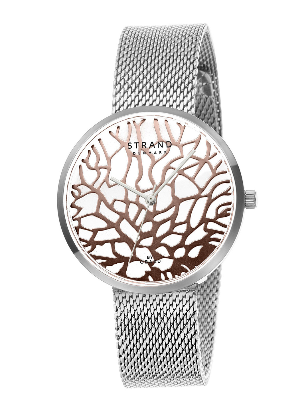

STRAND BY OBAKU Women Silver-Toned Bracelet Style Analogue Watch S700LXCIMC