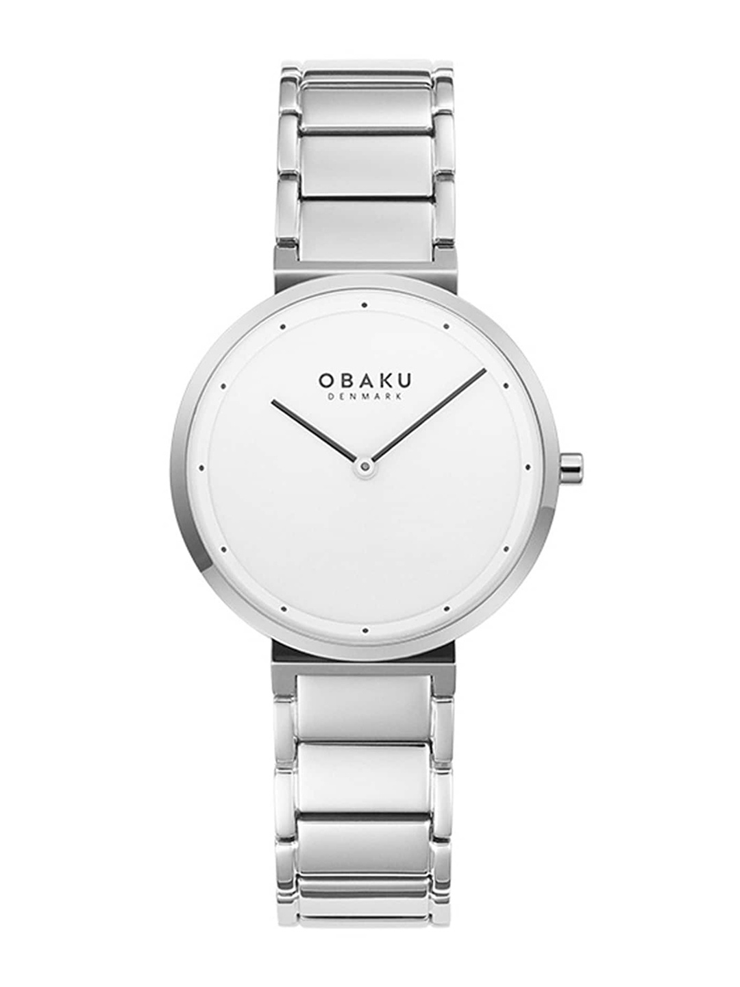 

Obaku Women Silver-Toned Brass Embellished Dial & Silver Toned Stainless Steel Bracelet Style Straps Watch