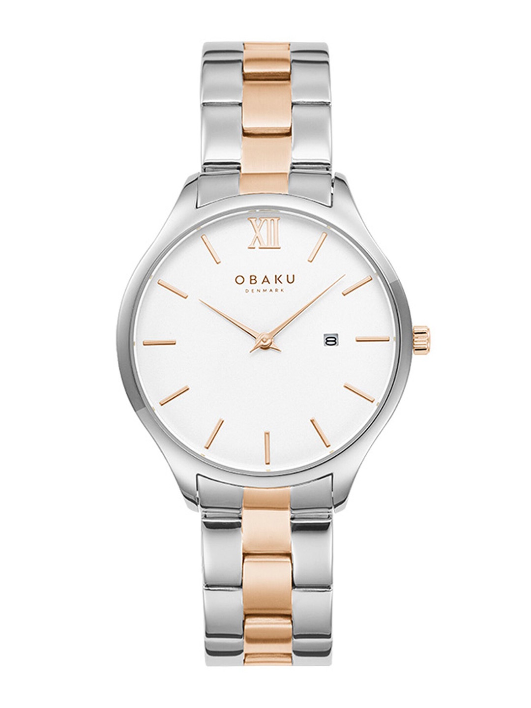 

Obaku Women Silver-Toned Brass Embellished Dial & Multicoloured Stainless Steel Bracelet Style Straps Watch