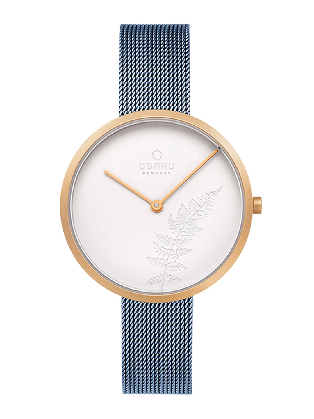 

Obaku Women White Brass Embellished Dial & Blue Stainless Steel Straps Digital Watch V219LXVHMA