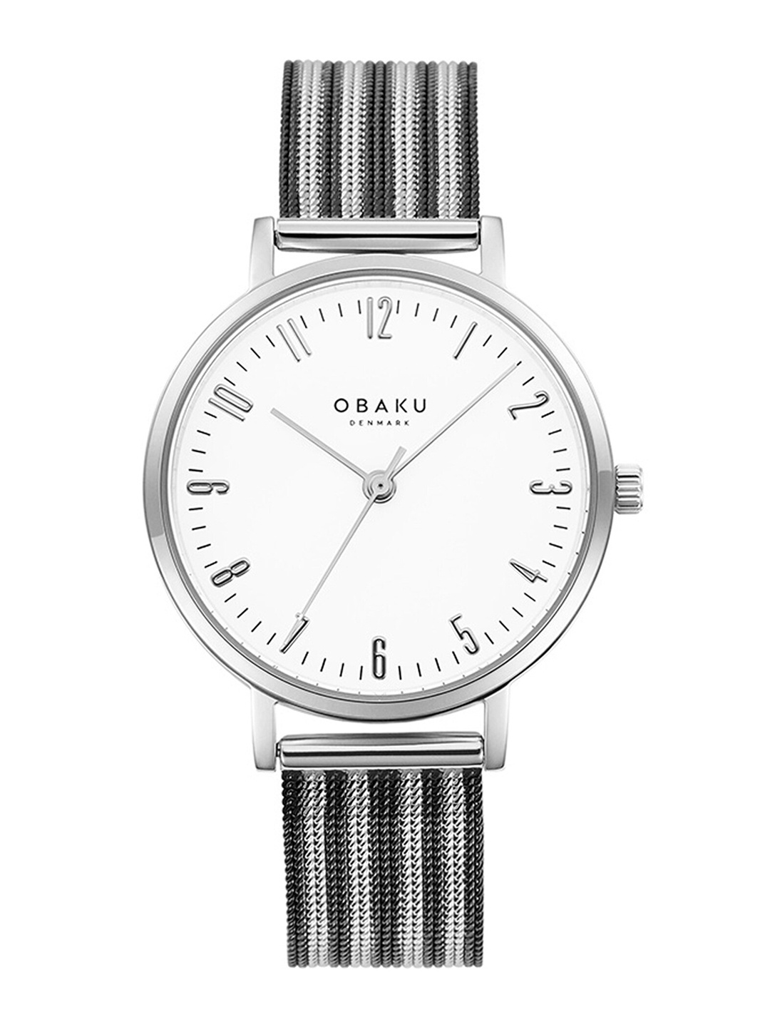 

Obaku Women White Brass Mother of Pearl Dial & Blue Stainless Steel Bracelet Style Straps Analogue Watch