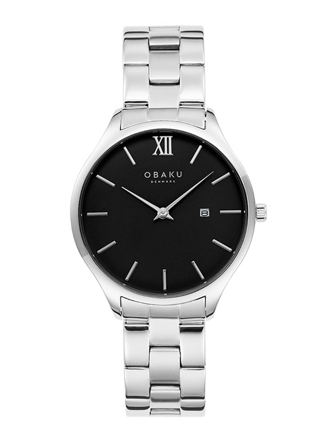 

Obaku Men Black Brass Dial & Silver Toned Stainless Steel Bracelet Style Straps Analogue Watch V266GDCBSC