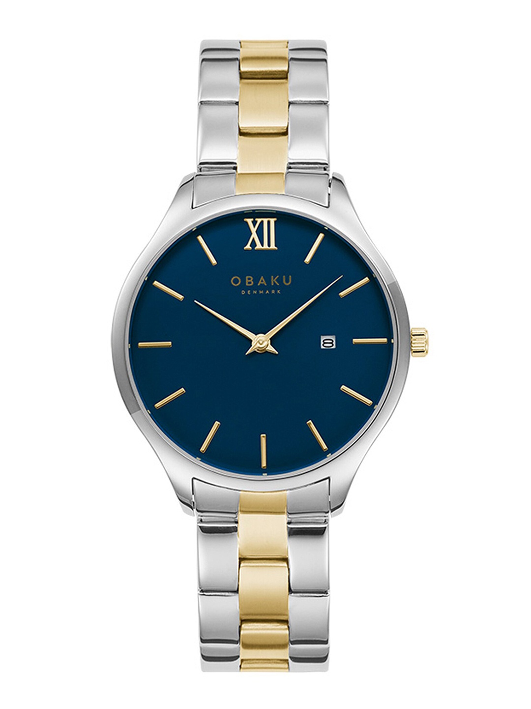 

Obaku Women Blue Brass Embellished Dial & Multicoloured Stainless Steel Bracelet Style Straps Analogue Watch