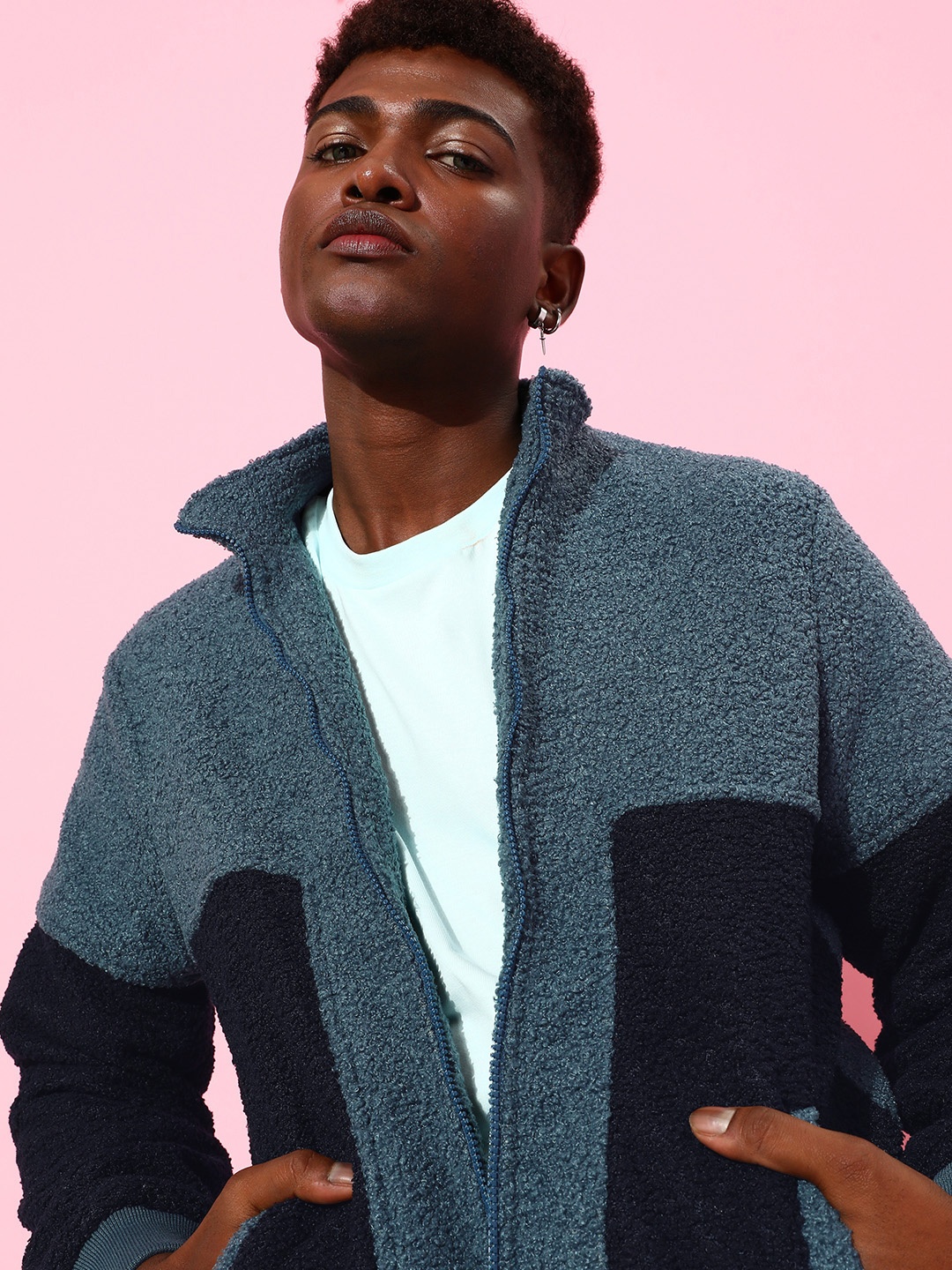 

The Roadster Lifestyle Co. Men Colourblocked Bomber Jacket, Grey