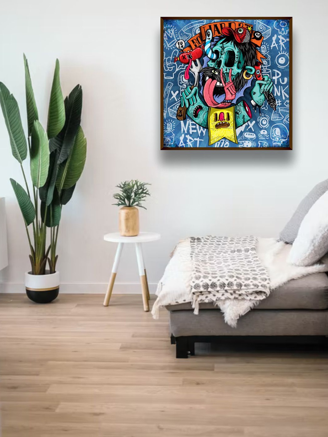 

The Art House Blue & Red Abstract Wall Paintings