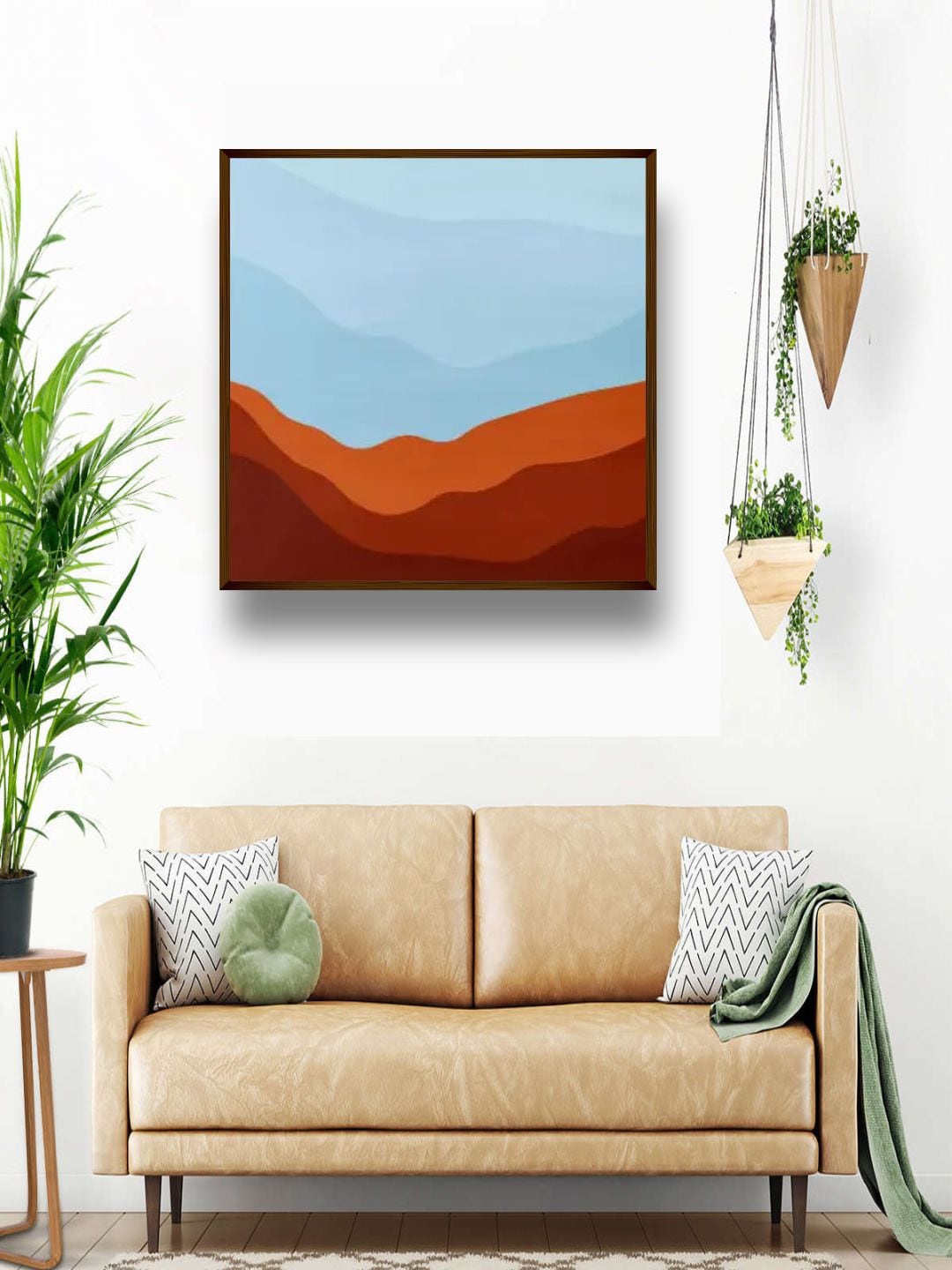 

The Art House Blue & Red Abstract Wood Wall Art