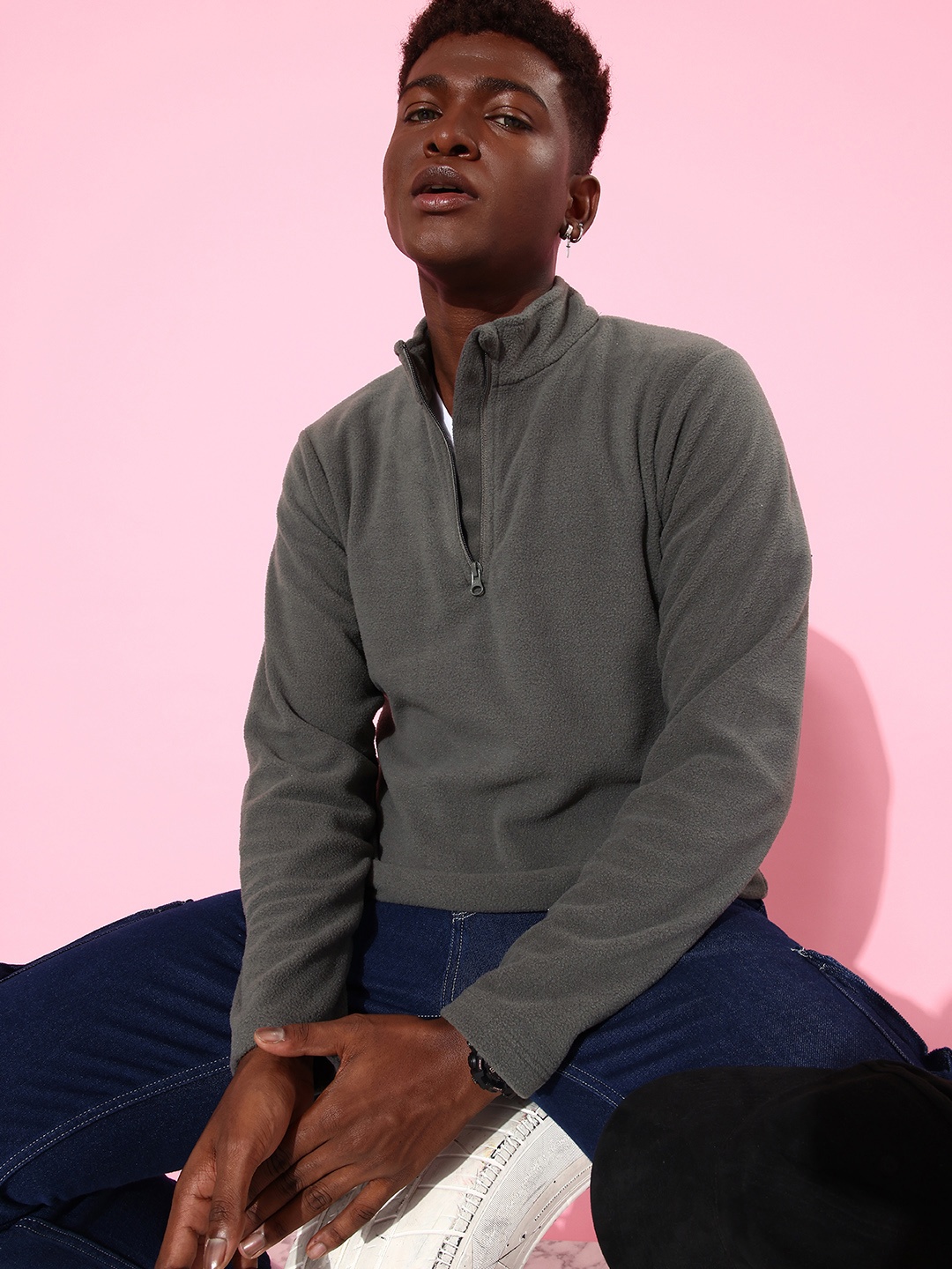 

The Roadster Life Co. Solid Sweatshirt, Charcoal