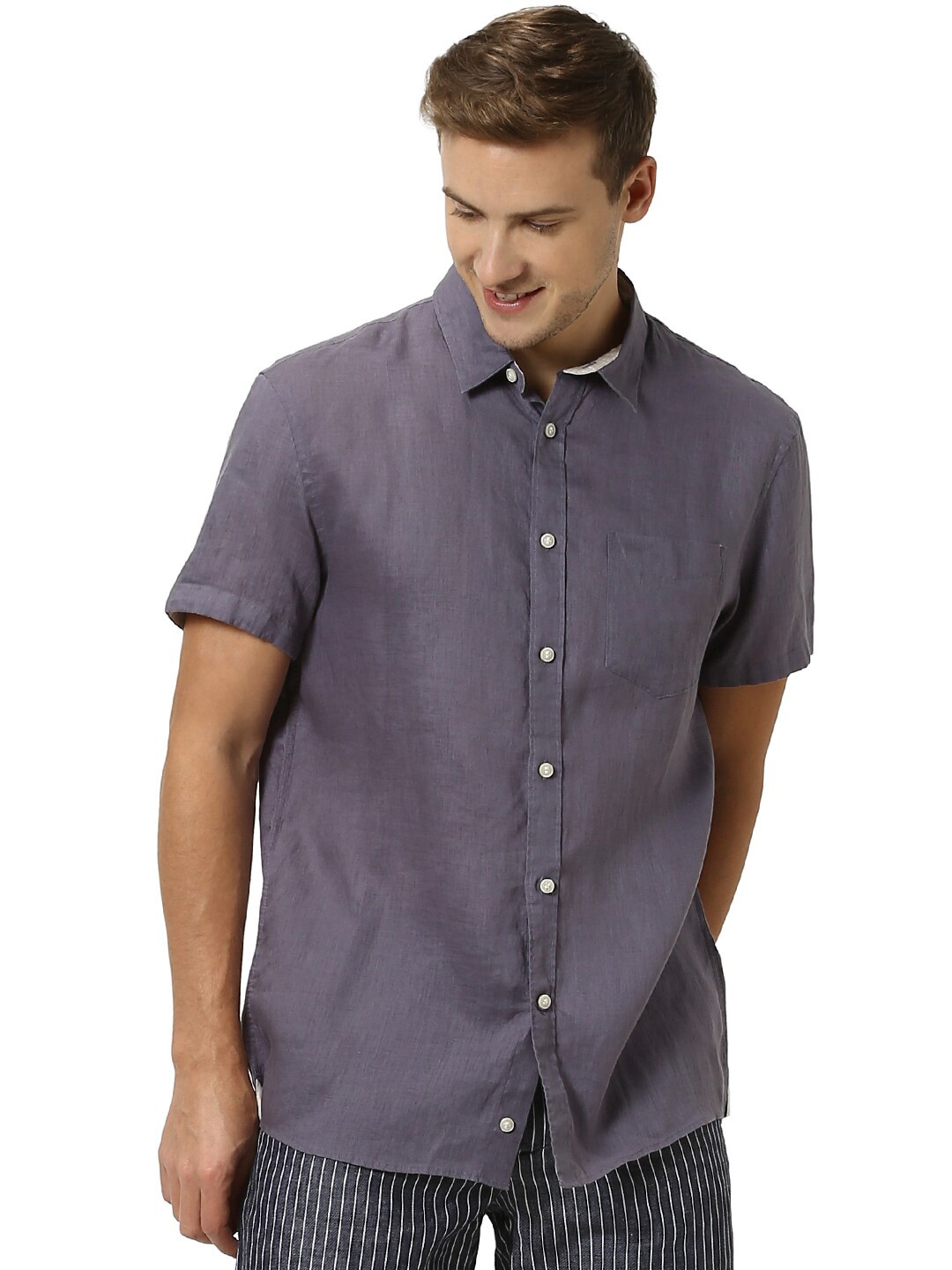 

Celio Men Grey Casual Shirt