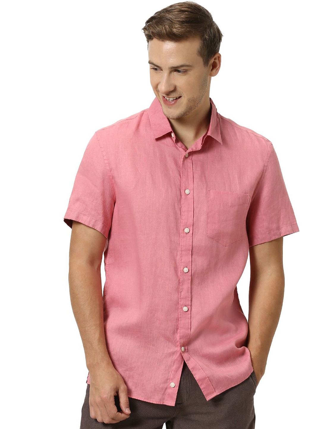 

Celio Men Coral Casual Shirt