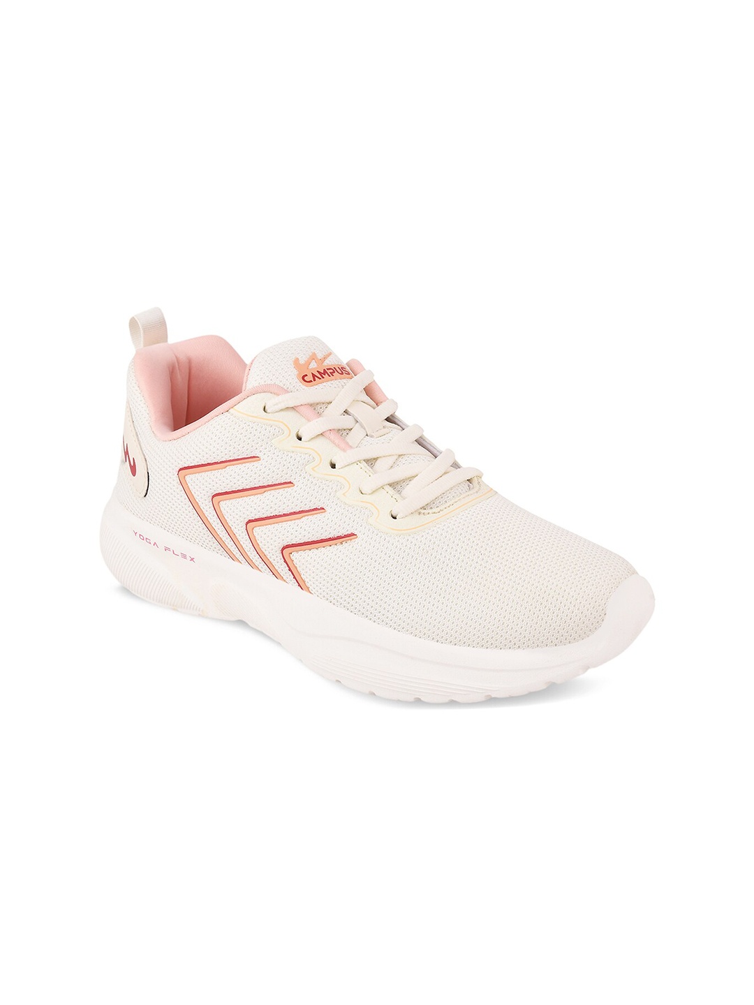 

Campus Women Off White Mesh Running Shoes