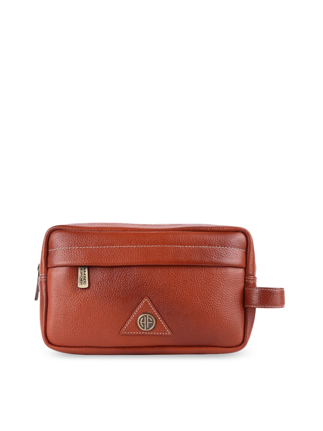 

HAMMONDS FLYCATCHER Adults Tan Genuine Leather Toiletry Bag