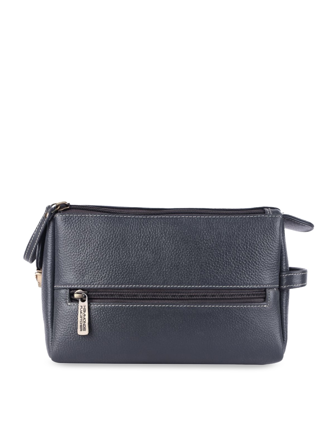

HAMMONDS FLYCATCHER Genuine Leather Toiletry Bag, Grey