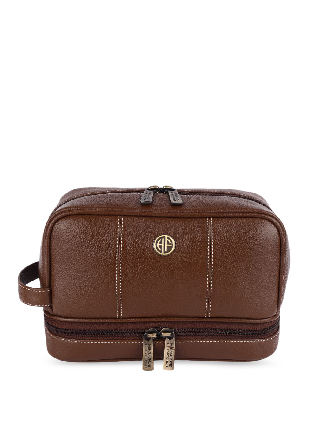 

HAMMONDS FLYCATCHER Genuine Leather Toiletry Bag, Brown