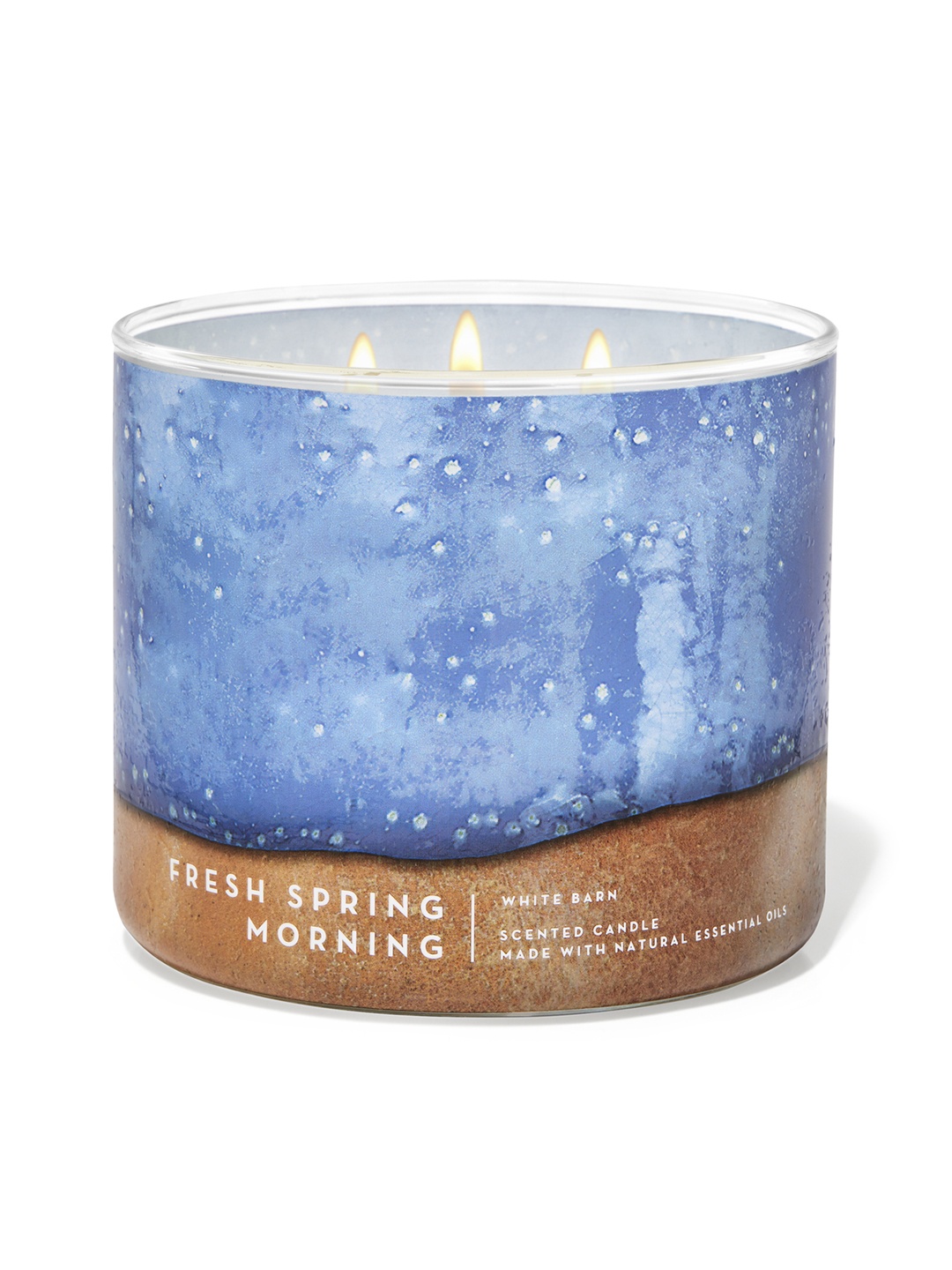 

Bath & Body Works White Barn Fresh Spring Morning 3-Wick Scented Candle - 411 g, Blue