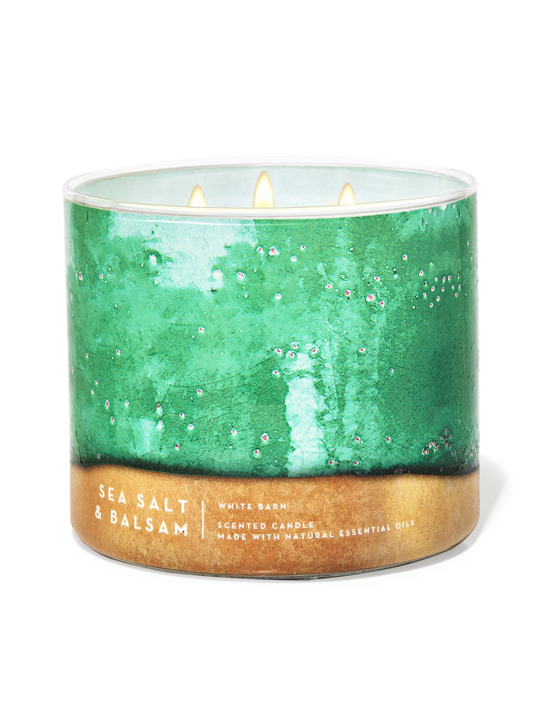 

Bath & Body Works White Barn Sea Salt & Balsam 3-Wick Scented Candle - 411 g, Green