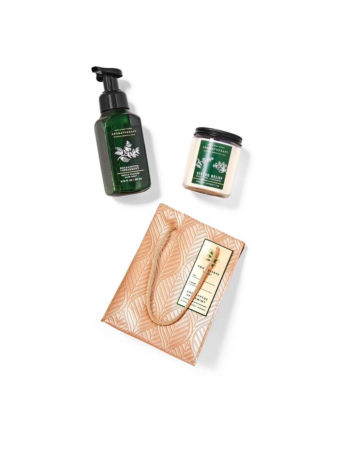 

Bath & Body Works Aromatherapy Eucalyptus Spearmint Gift Bag Set, Green