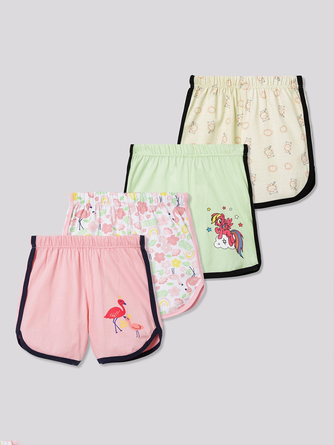 

The Boo Club Girls Pink Printed Shorts