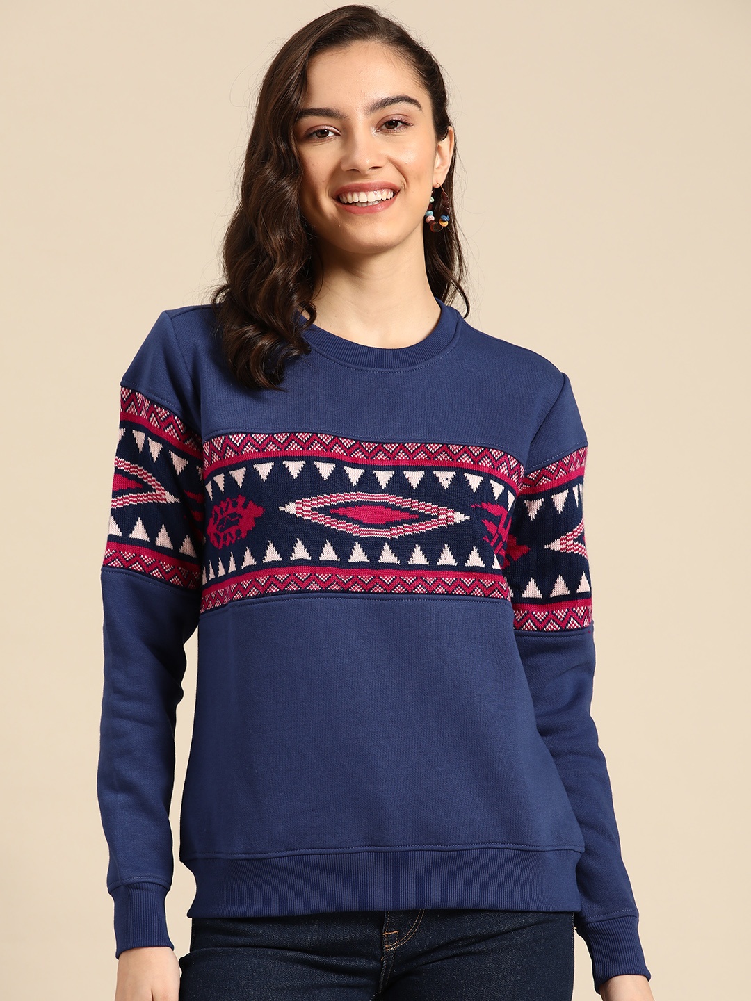 

Sangria Women Blue Sweatshirt
