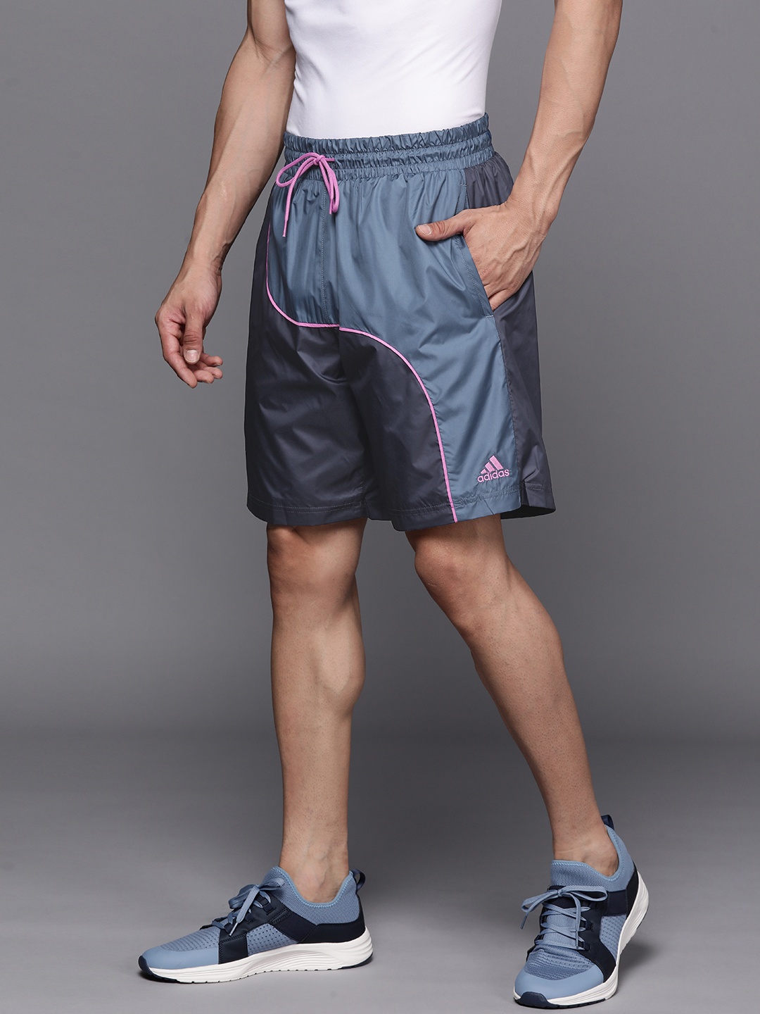 

ADIDAS Men Blue Slim Fit Outdoor Sports Shorts