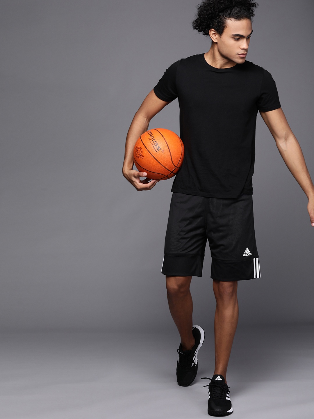 

ADIDAS Men Black Basketball Sports Shorts