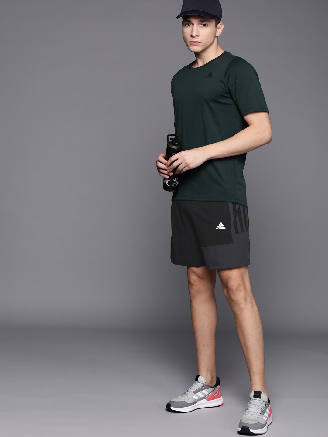 

ADIDAS Men Black Solid Training Sports Shorts