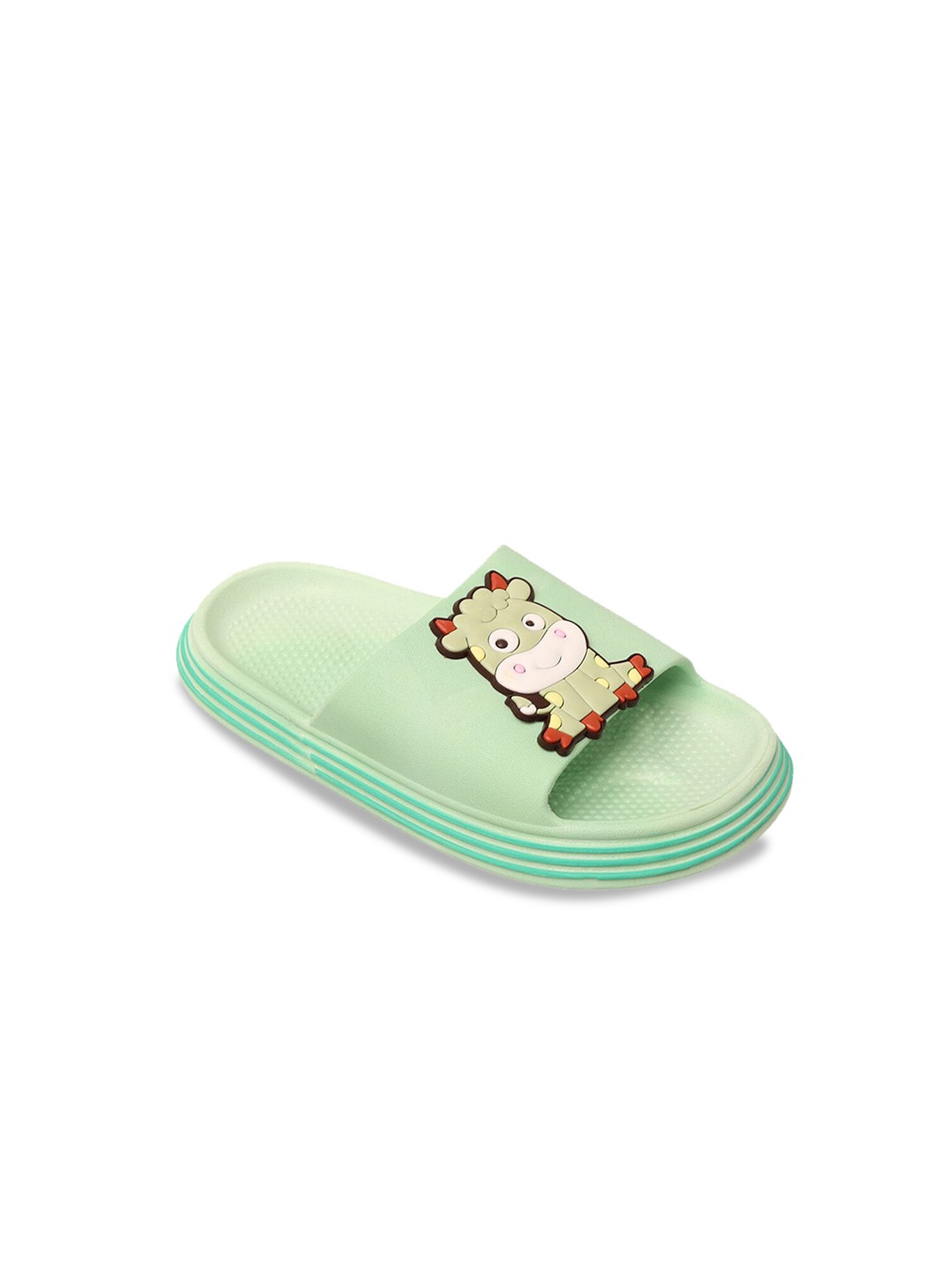 

Hopscotch Girls Green & Brown Printed Rubber Sliders