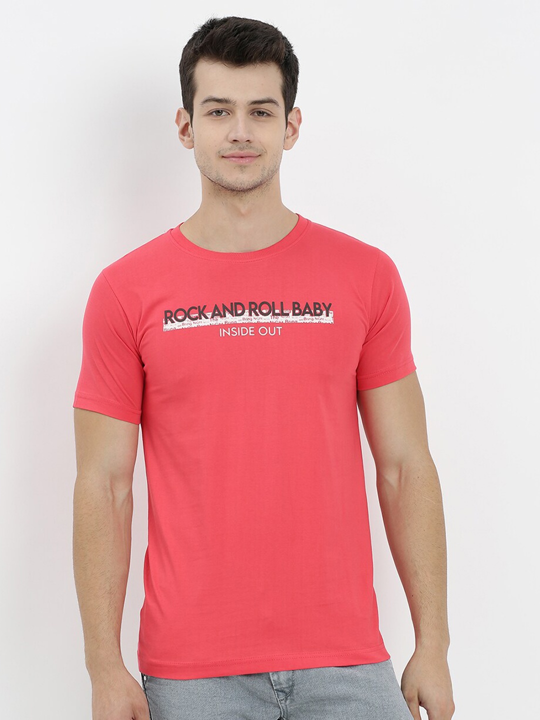 

V2 Value & Variety Men Red V-Neck T-shirt